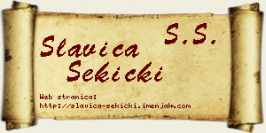 Slavica Sekicki vizit kartica